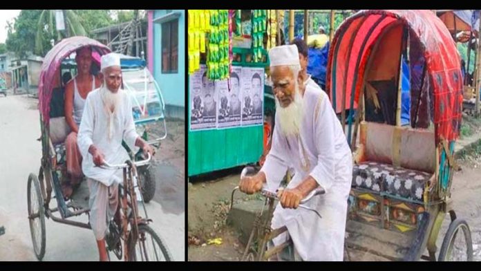 ছেলে’দের জমি লিখে দিয়ে রি’কশা চালাতে হচ্ছে এই বৃদ্ধকে